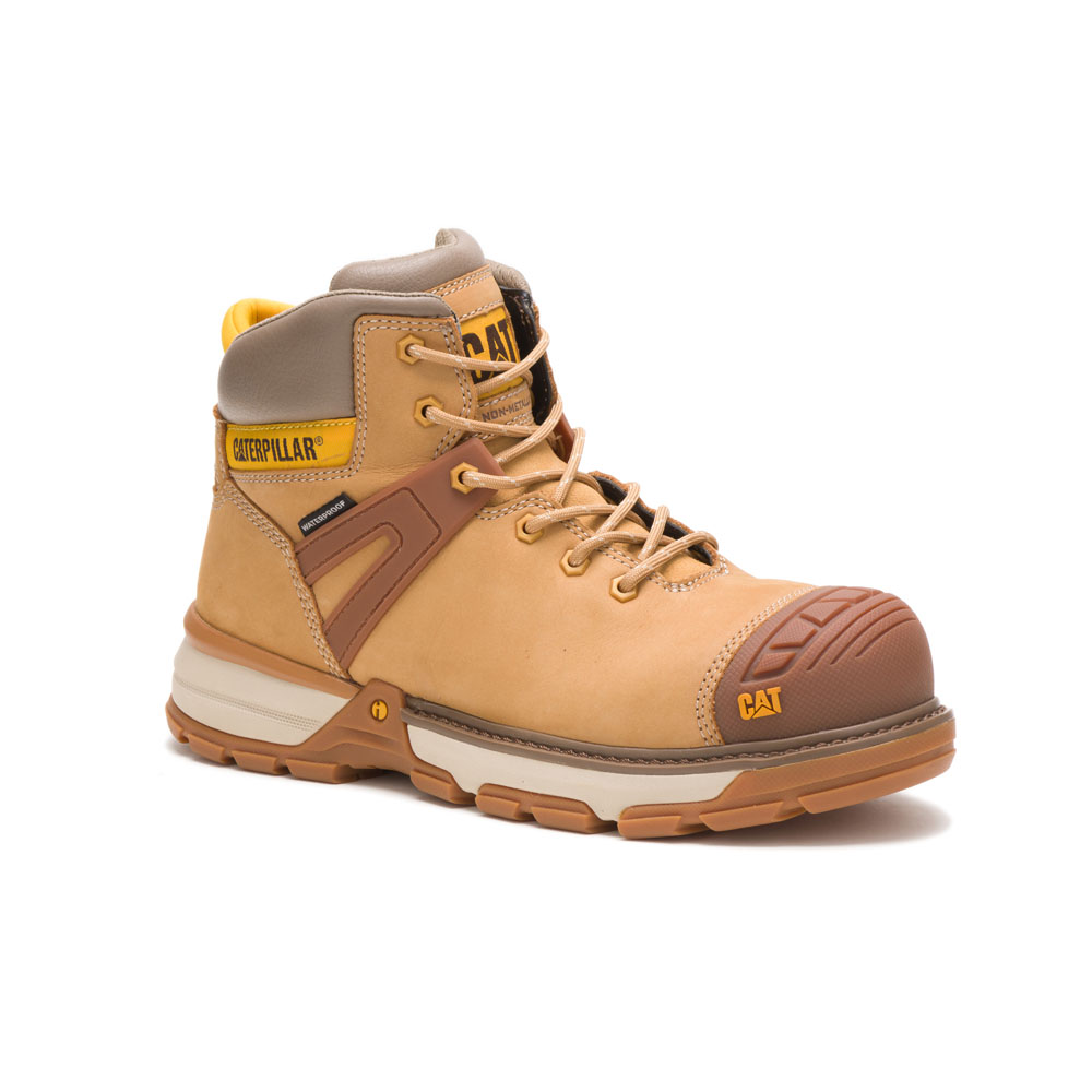 Caterpillar Men's Excavator Superlite Wp Nt Safety Boots Orange CAT-18357